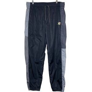 Peloton Black Gray Track Pant Windbreaker Workout Pants Womens‎ SZ XL NWT